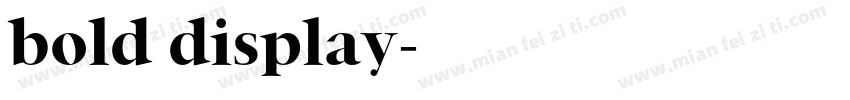 bold display字体转换